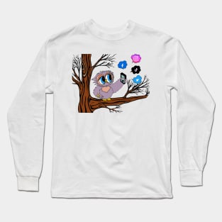 Owl Selfie Owl in the Tree Long Sleeve T-Shirt